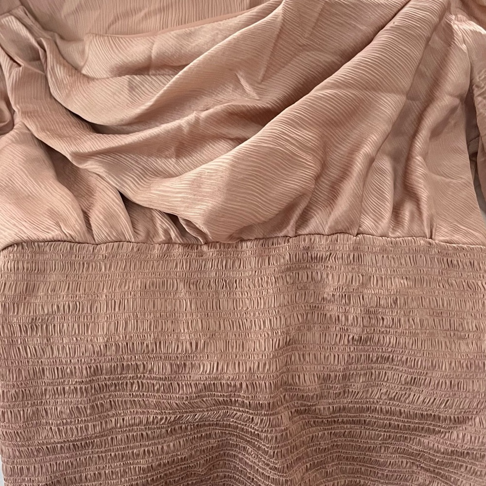 bebe Blush Pink Textured Blouse